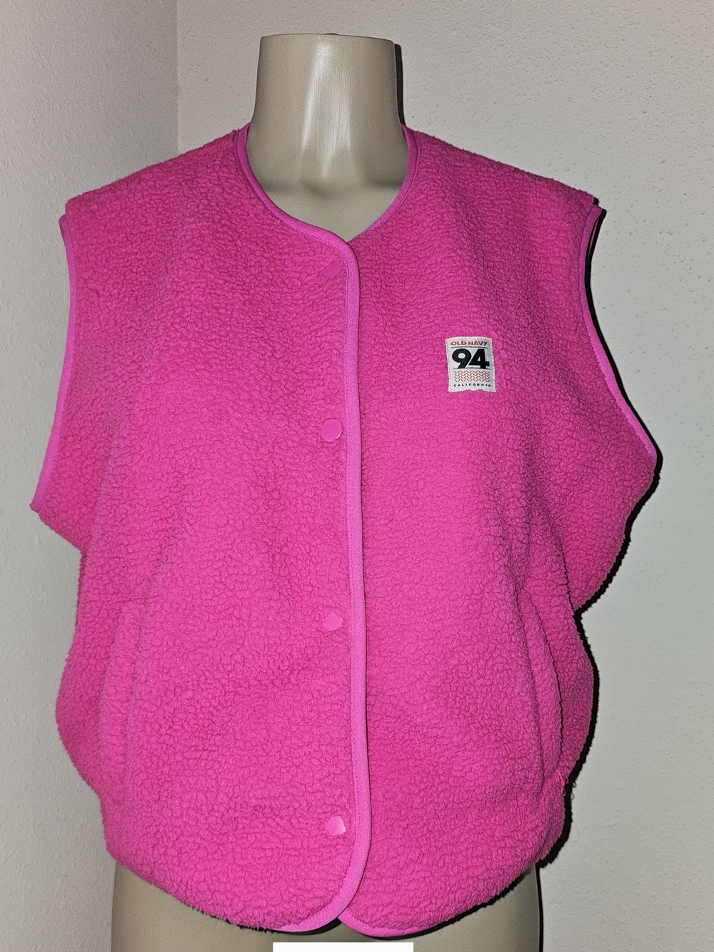 Women's Active Fleece Vest - Bright Pink